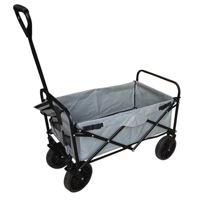 Dört Evrensel Tekerlek 600D Oxford Kumaş İtmeli Vagon Arabası Çelik Alışveriş Arabası