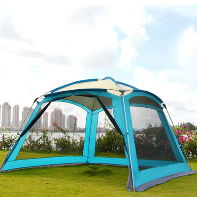 210T Çift Katmanlı Açık Spor Çadır 360*360*220cm Otomatik 4 ila 6 Kişilik Çadır