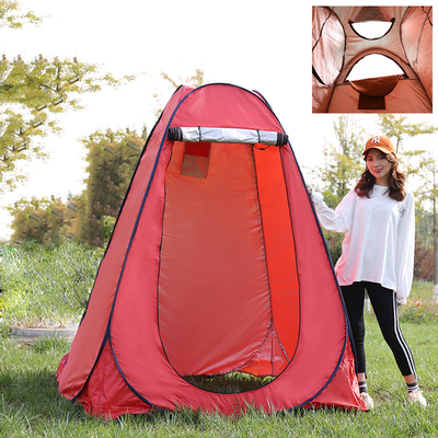 Dört Mevsim Anında Duş Çadırı Düz ​​Destekli Tip Polyester 190T