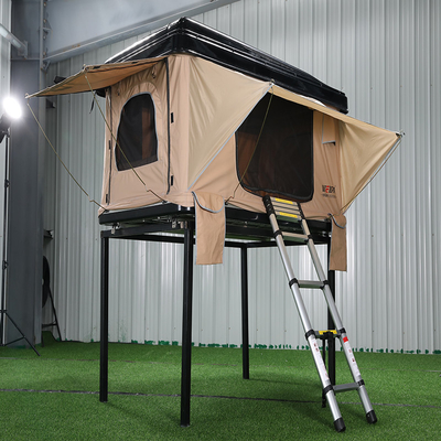 Düz Destek Tipi Dış Mekan Sert Kabuk Araba Çatı Çadırı PU Kaplamalı