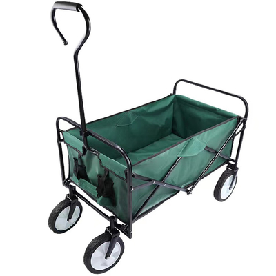 Dört Evrensel Tekerlek 600D Oxford Kumaş İtmeli Vagon Arabası Çelik Alışveriş Arabası