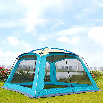 Su geçirmez 210D Açık Spor Çadır 360 * 360 * 220cm Otomatik Açılır Çadır Ailesi