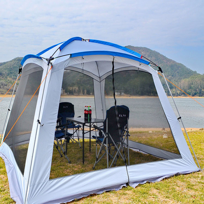 Su geçirmez 210D Açık Spor Çadır 360 * 360 * 220cm Otomatik Açılır Çadır Ailesi