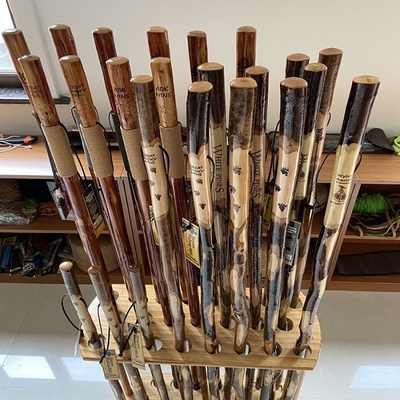 90x3cm Ahşap Yürüyen Baston Çin Totem Oyma