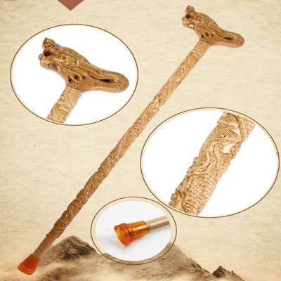 Dağ Tırmanışı için Yaşlı Özel Ahşap Yürüyüş Bastonları