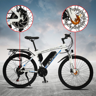 LCD 26 İnç Magnezyum Alaşımlı 40Km / H Lityum Pil Elektrikli Bisiklet