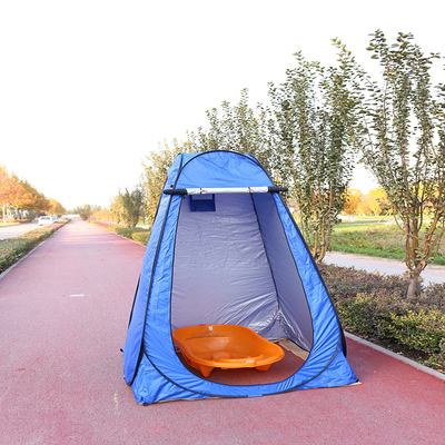 Suya Dayanıklı Pop Up Pod Soyunma Odası Gizlilik Çadırı Düz ​​Destek Tipi Polyester
